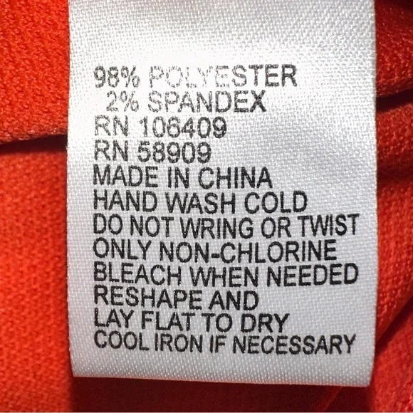 Cremieux Orange Peplum Knee Length Dress - Picture 5 of 5